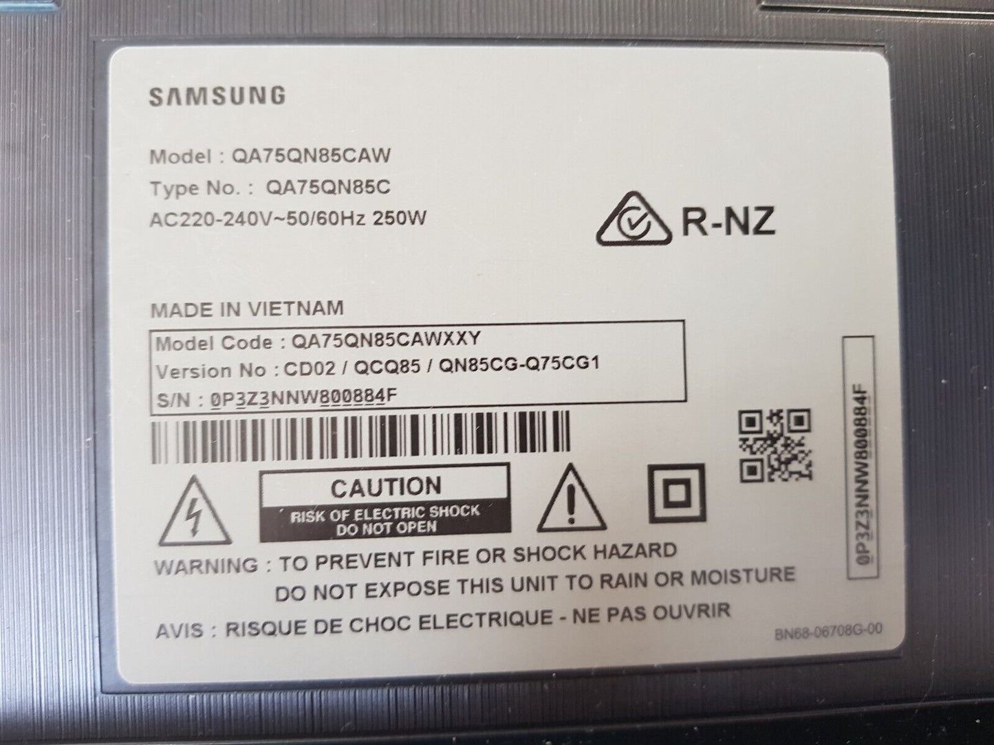 GENUINE SAMSUNG QA75QN85CAW STAND & SCREWS