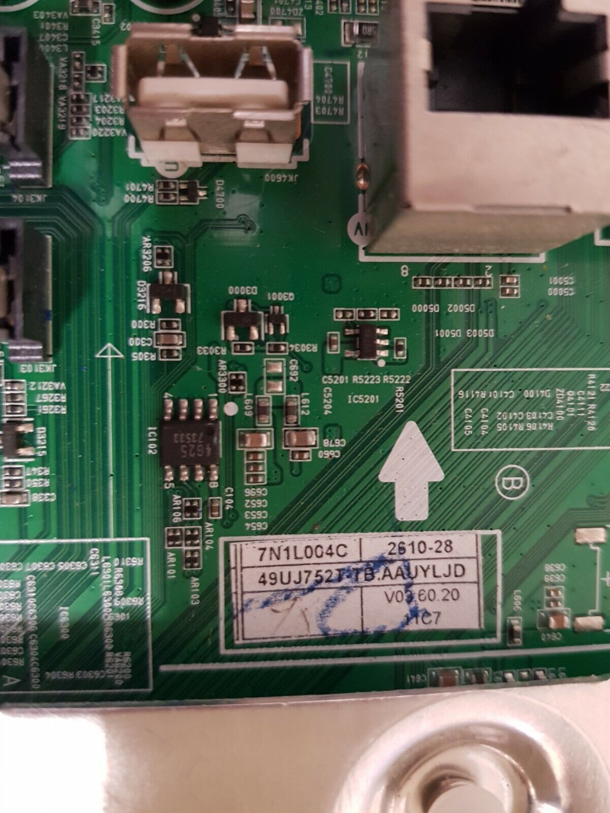 GENUINE LG 49UJ752T-TB.AAUYLJD MAIN BOARD EBT64598103 EAX67148503(1.0)