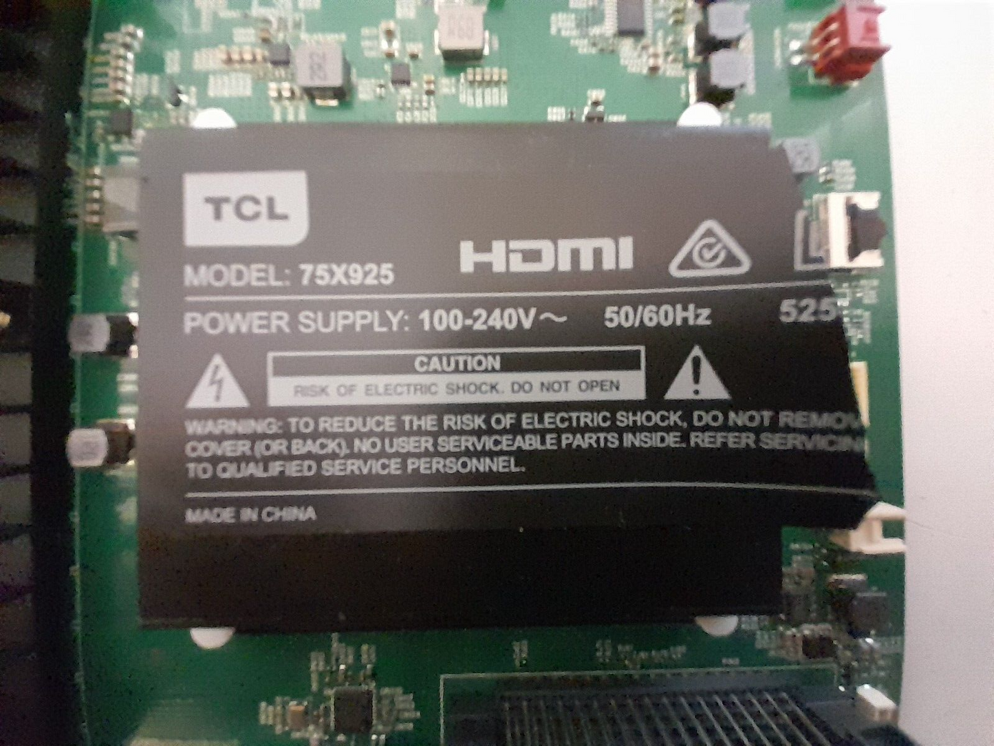 GENUINE TCL 75X925 MAIN BOARD 40-R51MQ1-MAB4HHFG