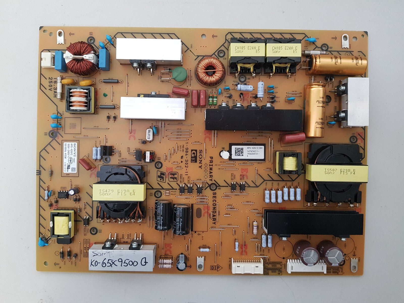 GENUINE SONY KD- 65X9500G POWER SUPPLY BOARD G83 APS-420 1-984-302-11 147474211