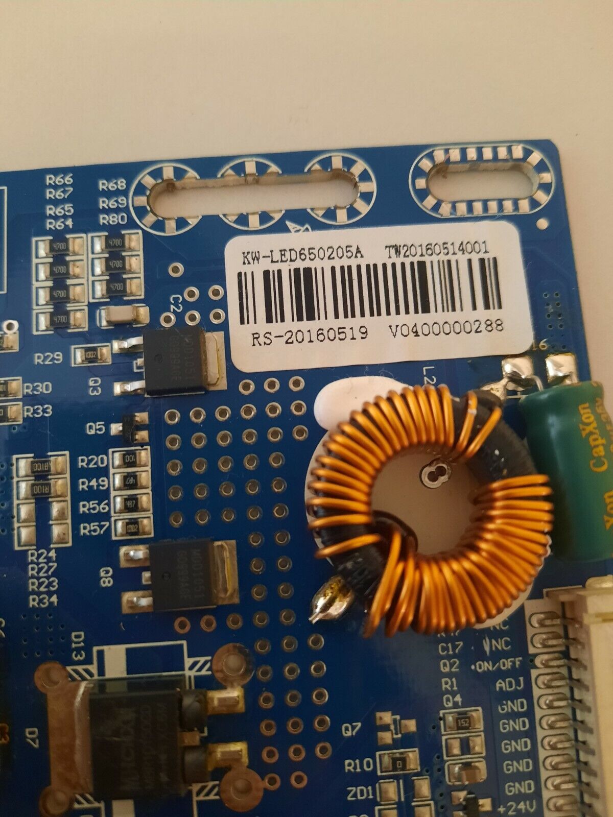 GENUINE THORN 65THL4KST1 LED Driver Board - KW-LED650205A