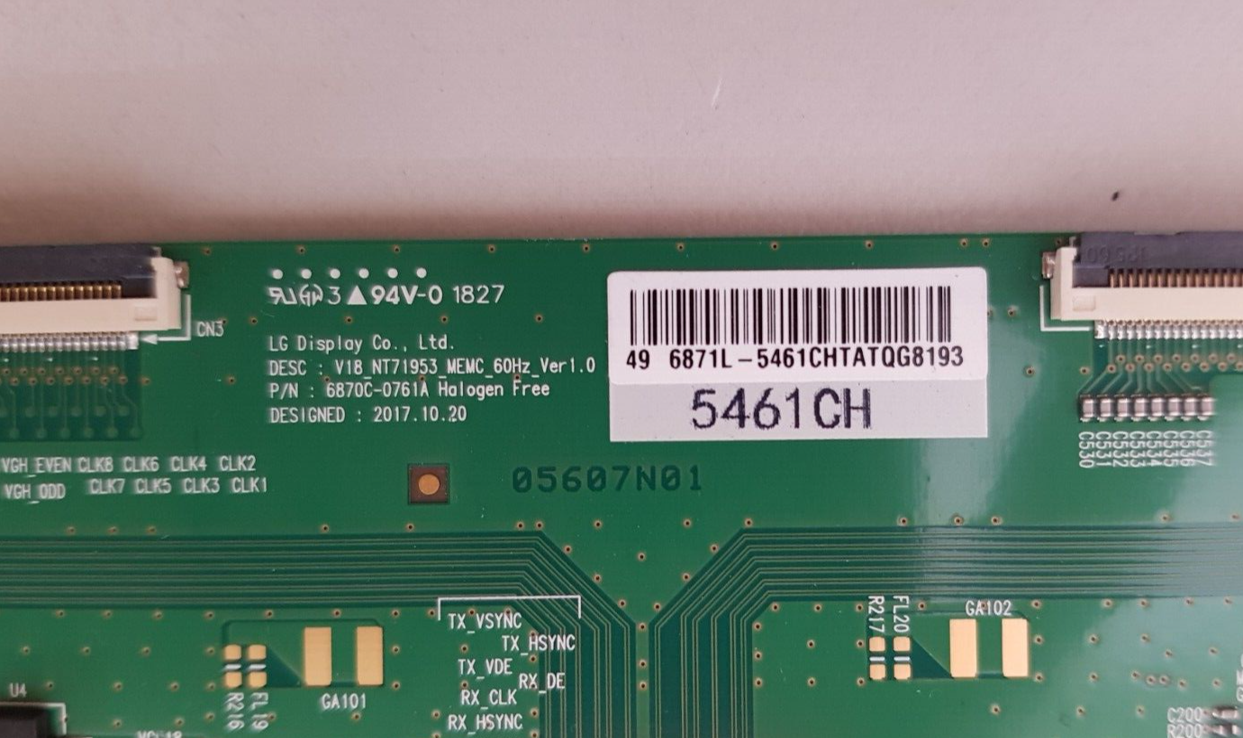 GENUINE SONY KD49X7500F T-CON BOARD 6871L-5661CH 6870C-0761A