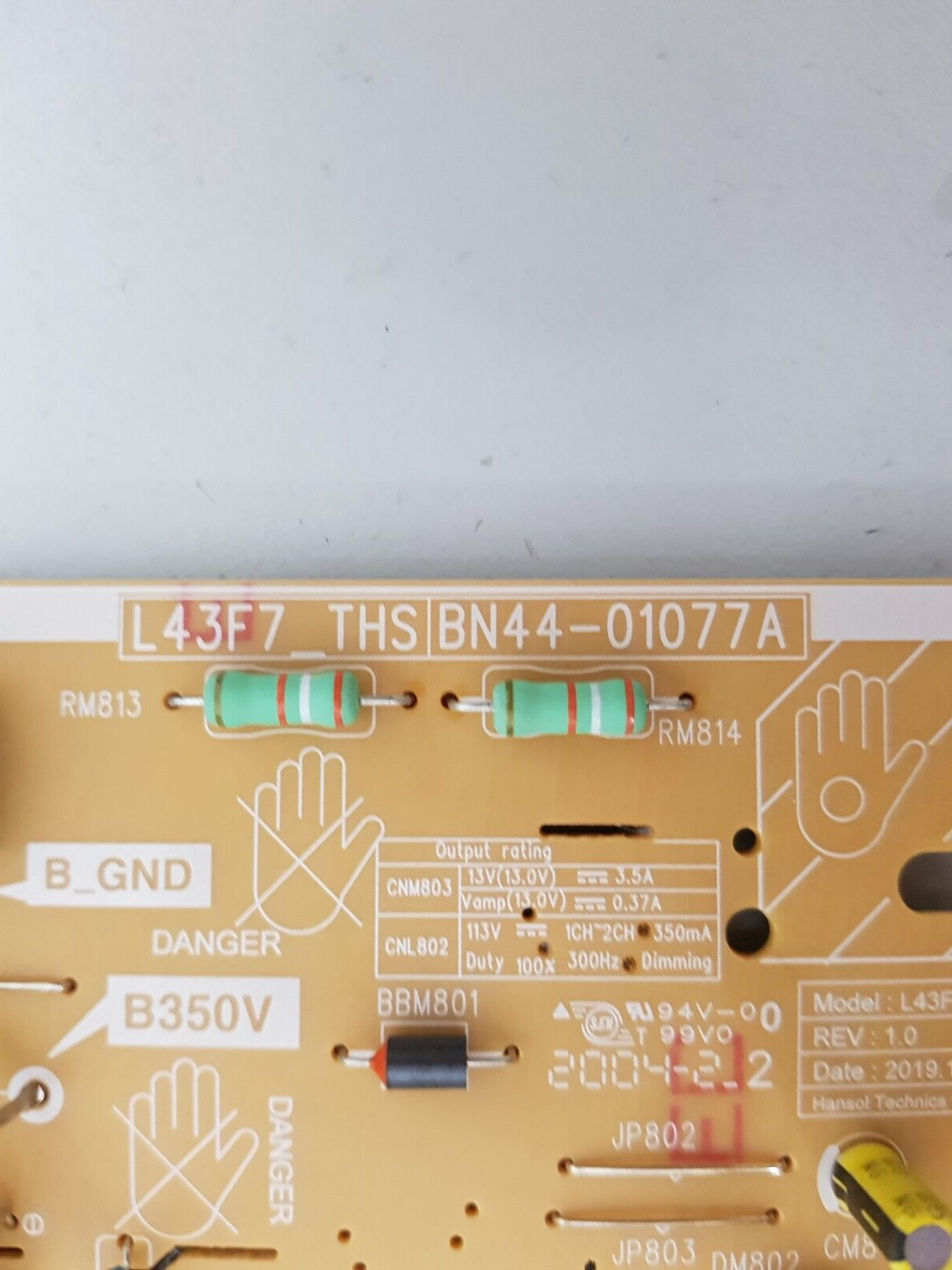 GENUINE SAMSUNG QA43LS03TAW POWER SUPPLY BOARD BN44-01077A L43F7_THS