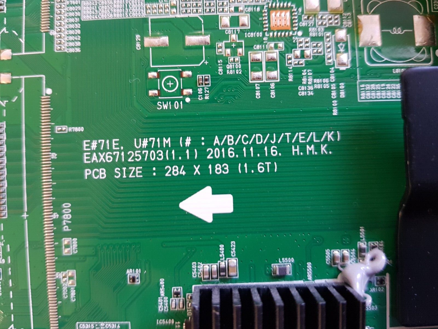 GENUINE LG OLED 65E7 MAIN BOARD 63880001 EAX67125703(1.1)