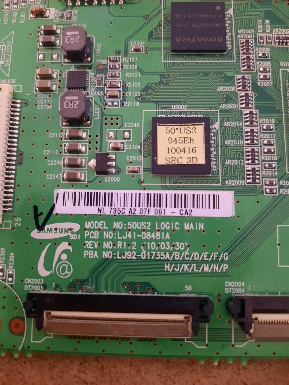GENUINE SAMSUNG PS50C7000 Logic Main Board - BN96-12964A LJ41-08481A LJ92-01735C