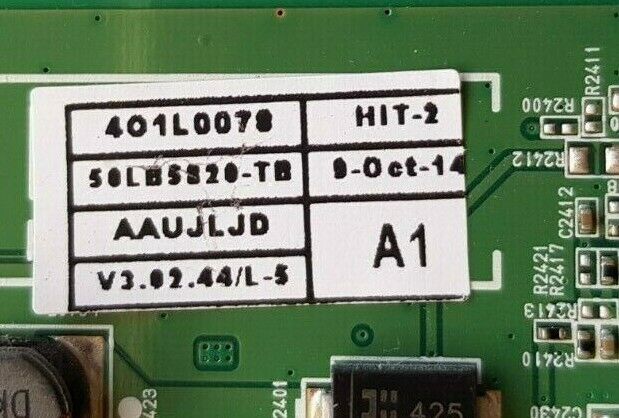 GENUINE LG 50LB5820 MAIN BOARD EBT62943610 EAX65610206