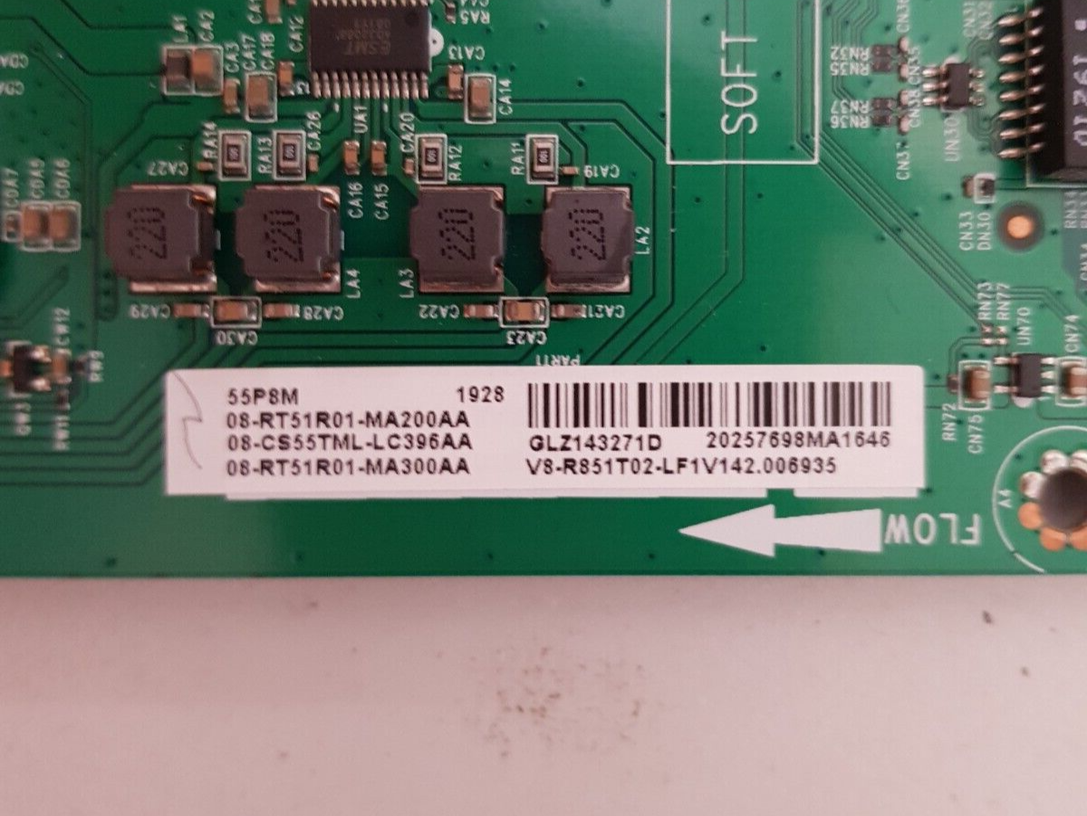 GENUINE TCL 55P8M MAIN BOARD (DOUBLE LVDS) 40-RT51R1-MAB2HG RT2851