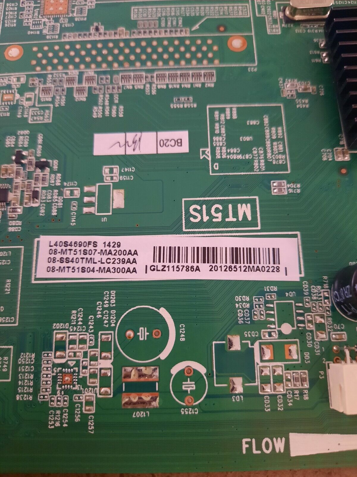 GENUINE TCL L40S4690FS Main Board - 40-MT51SS-MAC2HG