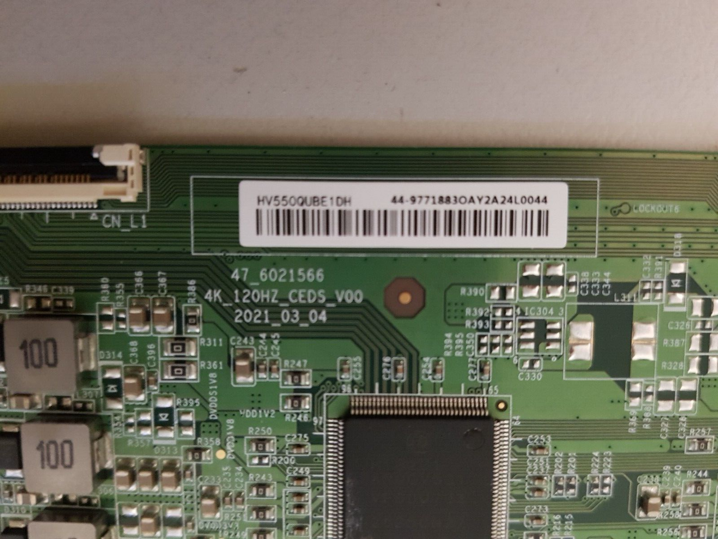 GENUINE HISENSE 55U8HAU TCON BOARD HV550QUBE1DH