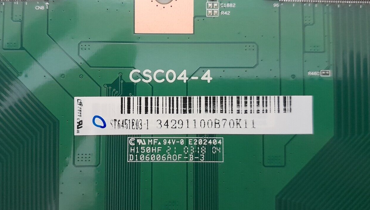 GENUINE HISENSE 65U80G T-CON BOARD CSC04-4 ST6451E03-1 34291100B70K11