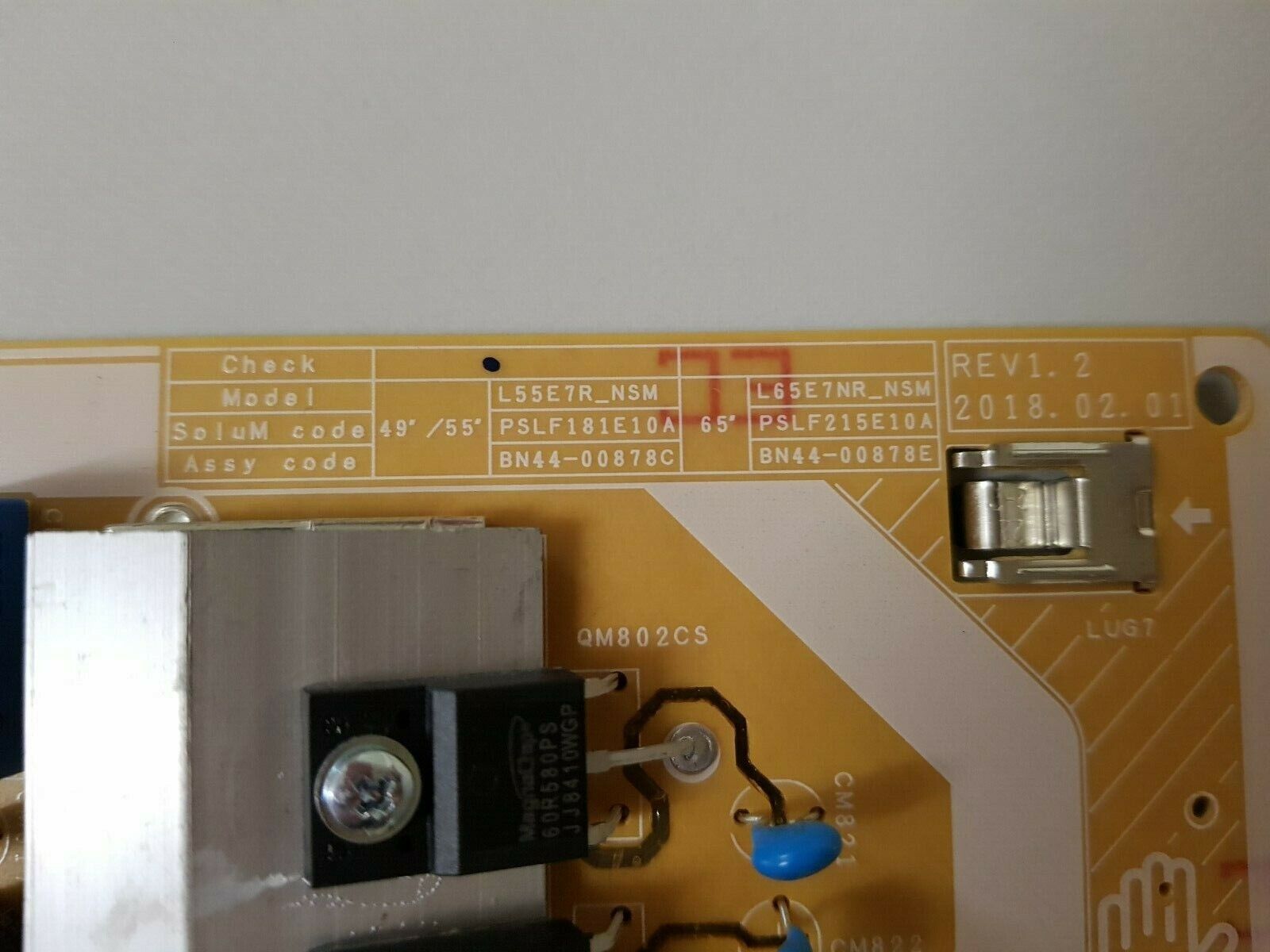 GENUINE SAMSUNG UA55NU8000 QA55Q6FNA POWER SUPPLY BOARD BN44-00878C