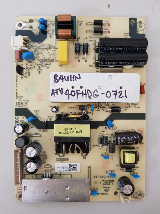 GENUINE BAUHN ATV40FHDG-0721 POWER SUPPLY BOARD TV3904-ZC02-01