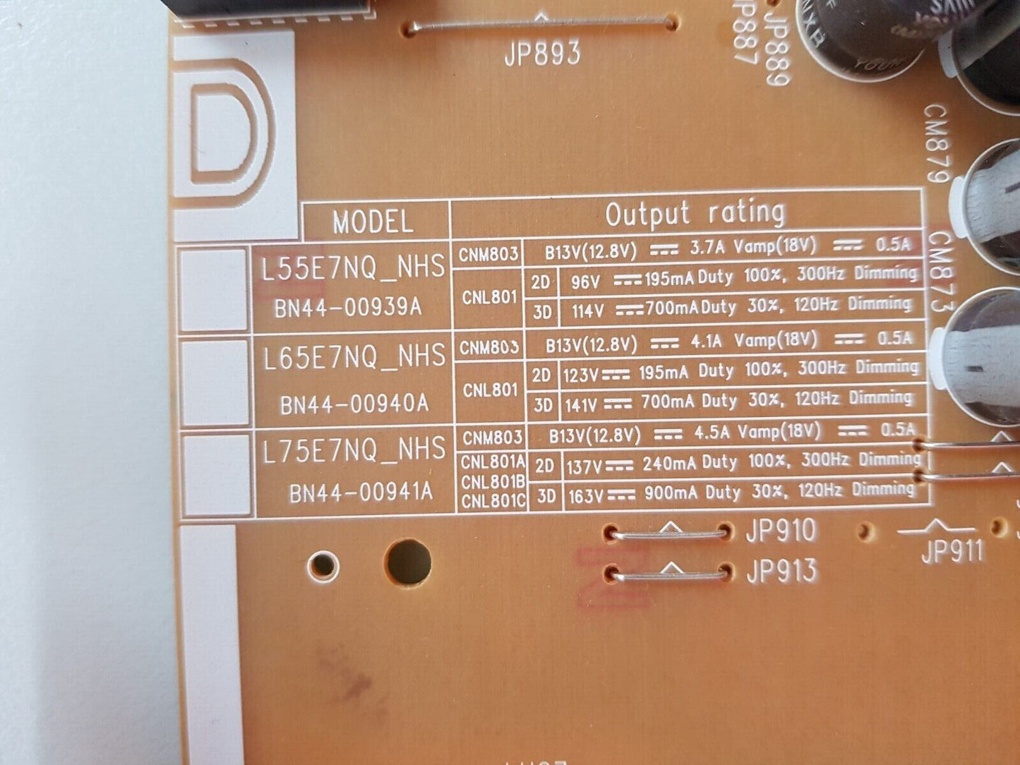 GENUINE SAMSUNG QA65Q7FNA POWER SUPPLY BOARD BN44-00940A L65E7NQ_NHS