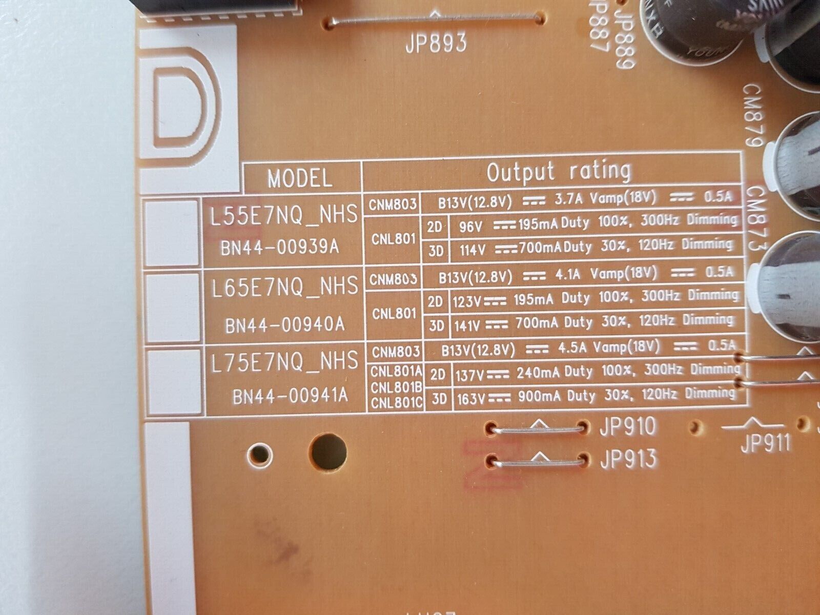 GENUINE SAMSUNG QA65Q7FNA POWER SUPPLY BOARD BN44-00940A L65E7NQ_NHS