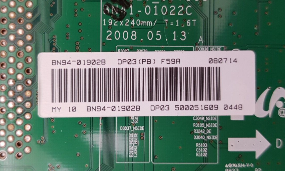 GENUINE SAMSUNG PS50A410 C1DXXY (VER B003) MAIN BOARD BN94-02535A BN94-01902B