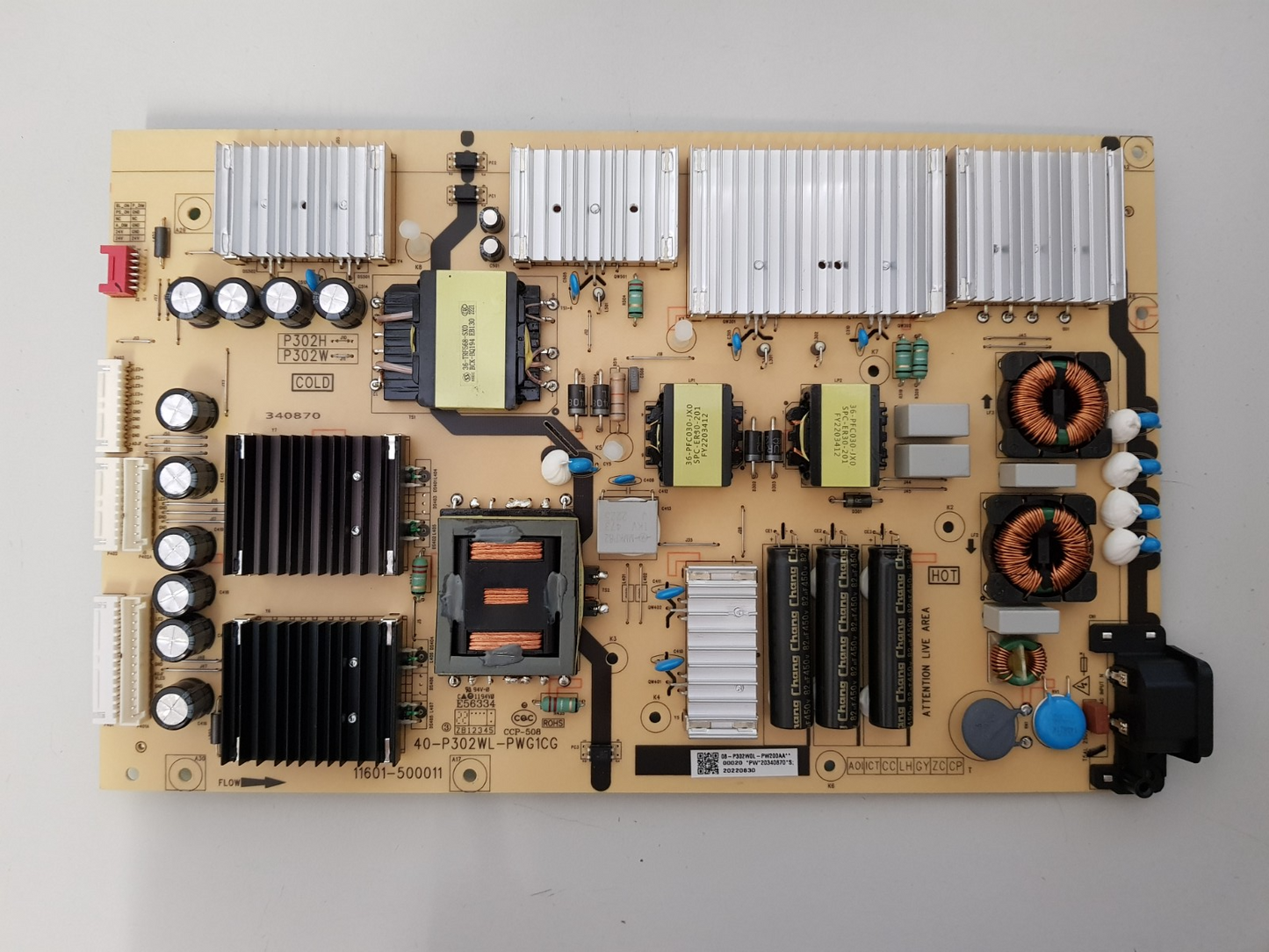 GENUINE TCL 55C727 POWER SUPPLY BOARD 40-P302WL-PWG1CG 11601-500011