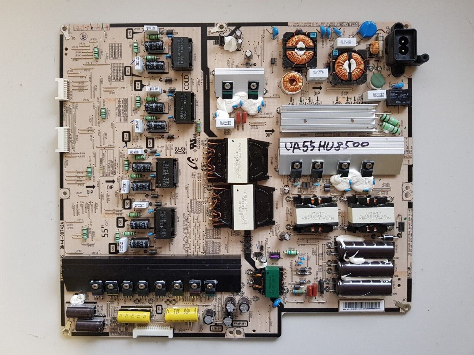 GENUINE SAMSUNG UA55HU8500 POWER SUPPLY BOARD BN44-00742A L55G4P_EHS