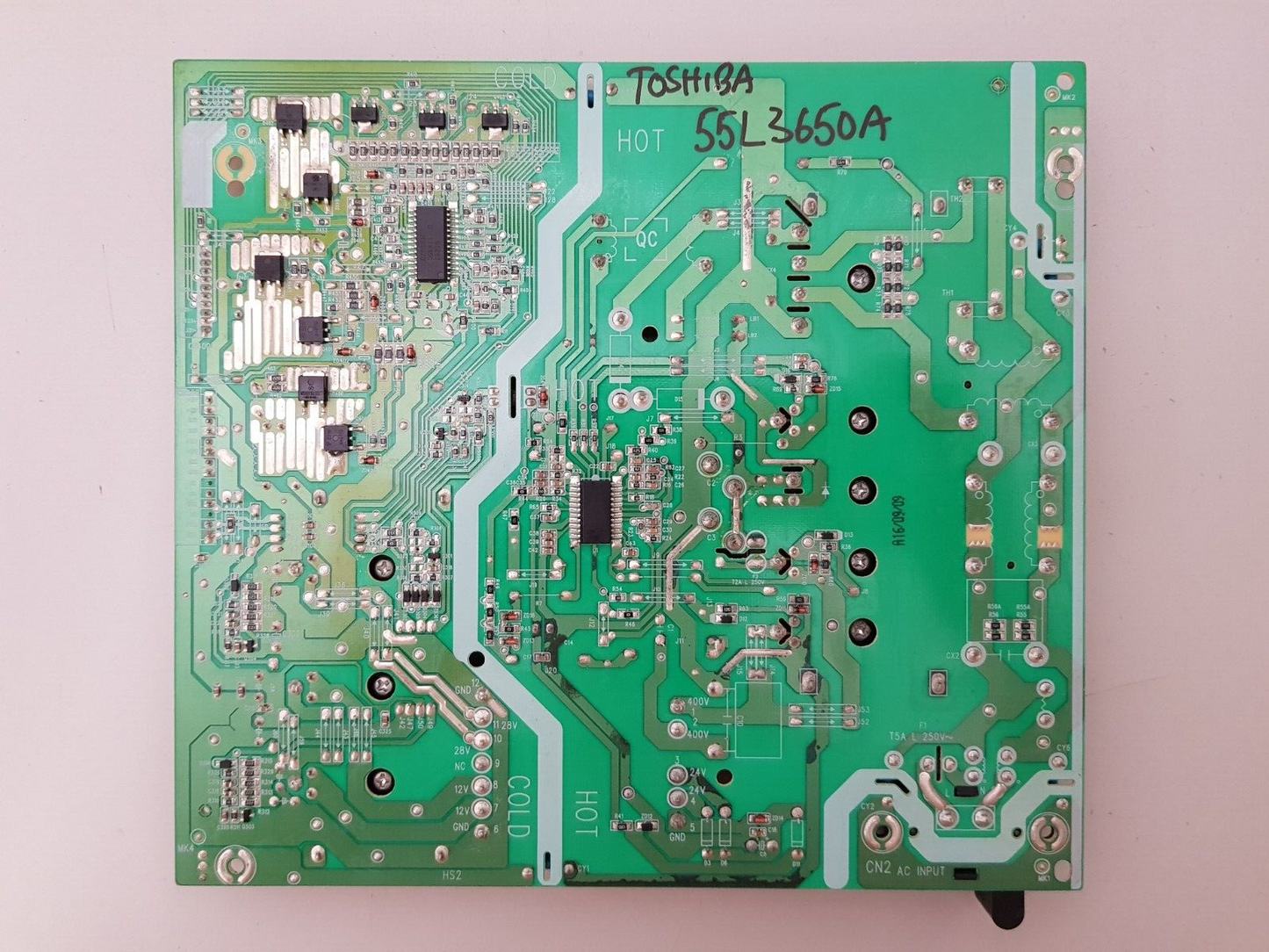 GENUINE TOSHIBA 55L3650A POWER SUPPLY BOARD L5L01C 168P-L5L01C-W1
