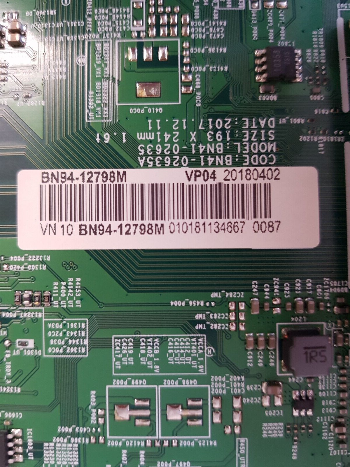 GENUINE:SAMSUNG UA49NU7100  (VER FA01) MAIN BOARD BN94-12798M BN41-02635A