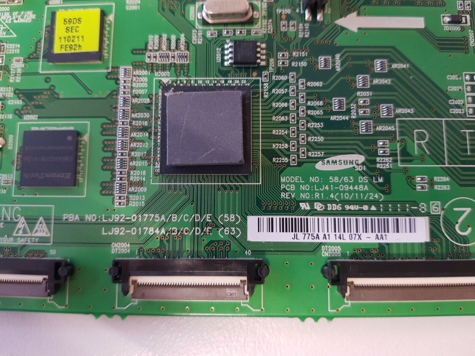 GENUINE SAMSUNG PS59D550 LOGIC MAIN BOARD LJ92-01775A LJ41-09448A