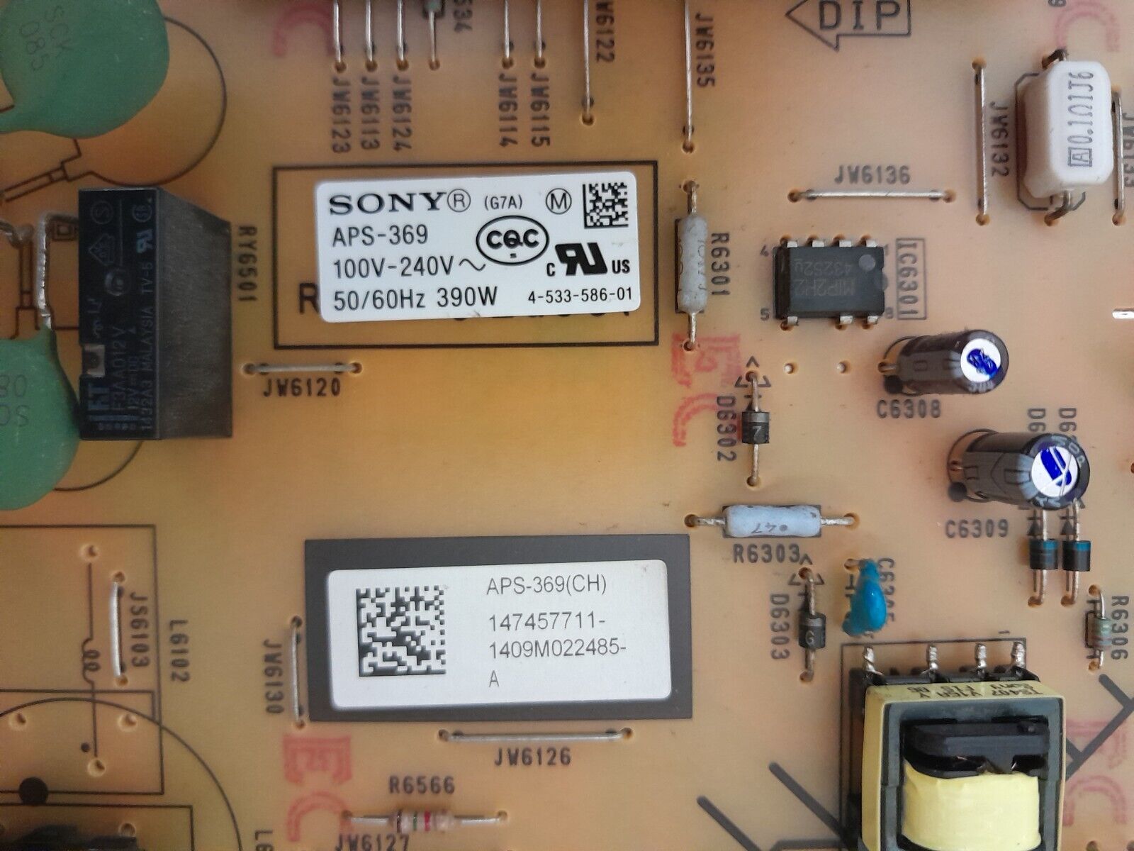 GENUINE SONY KD- 55X9000B POWER SUPPLY BOARD G7 APS-369 147457711 1-893-297-21
