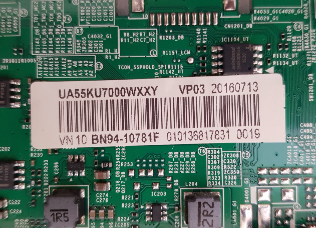 GENUINE SAMSUNG UA55KU7000 WXXY (VER CA01) MAIN BOARD BN94-10781F