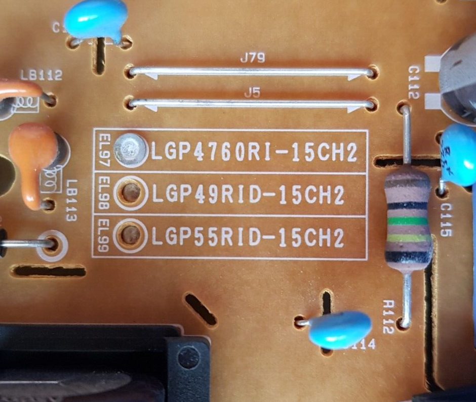 GENUINE LG 49LF5500 60LF6300 POWER SUPPLY BOARD EAX66203101 1.7 LGP4760RI-15CH2