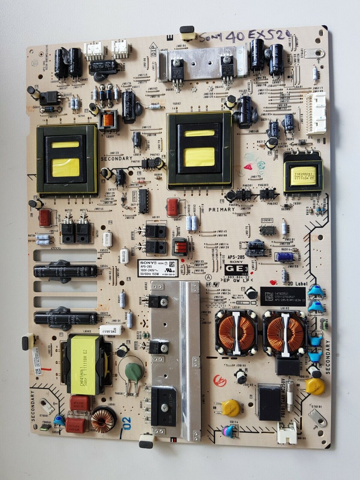 GENUINE SONY KDL40EX520 POWER SUPPLY BOARD GE3 APS-285 1-883-804-22