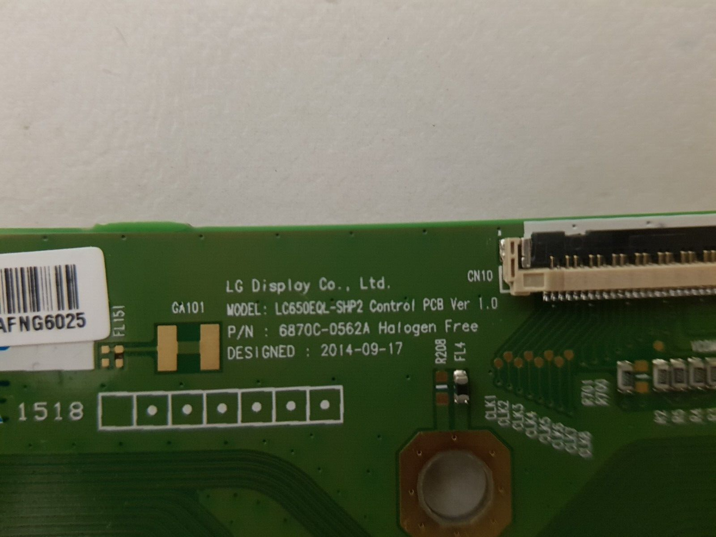 GENUINE GENUINE SONY KD 65X9000C T-CON BOARD 68711L-4014B 6870C-0562A