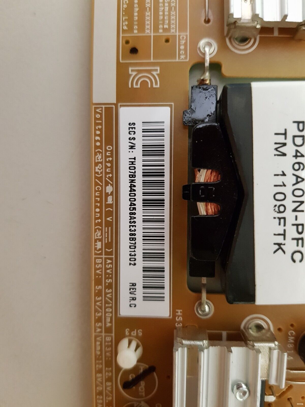 GENUINE SAMSUNG UA46D6000 POWER SUPPLY BOARD BN44-00458A PD46A1D_BSM