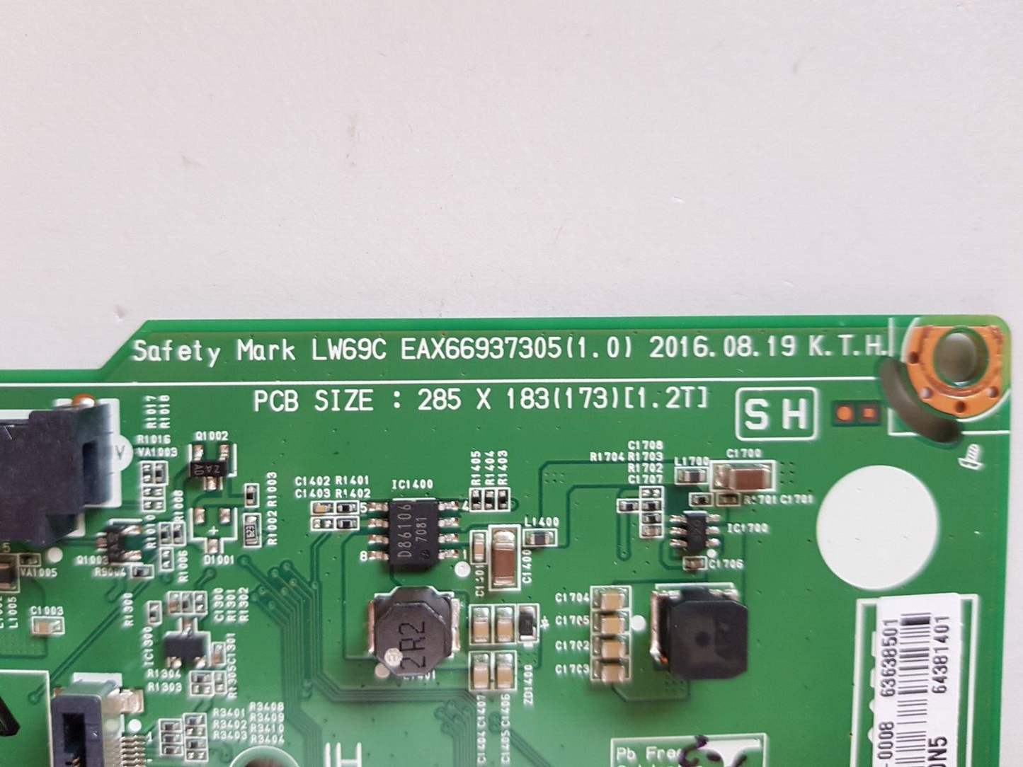 GENUINE LG 65UH5C-BF.AAULLH MAIN BOARD EAX66937305 (1.1) 63638501 64381401