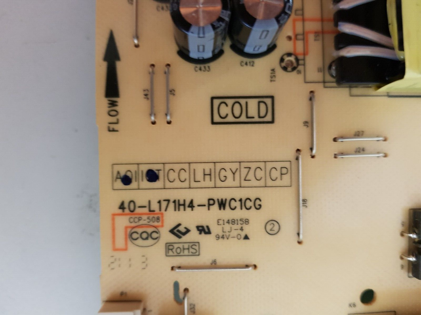 GENUINE TCL 65P725 POWER SUPPLY BOARD 40-L171H4-PWC1CG 08-L171WD2-PW200AE