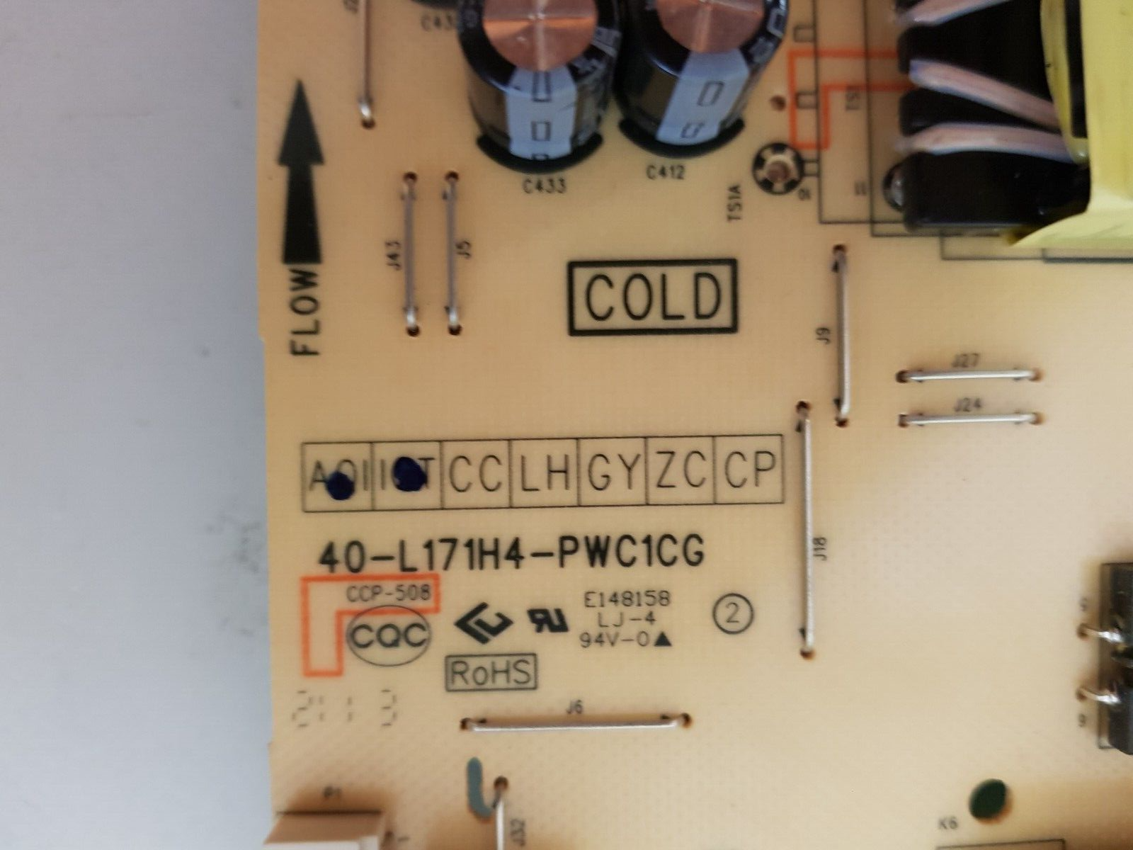 GENUINE TCL 65P725 POWER SUPPLY BOARD 40-L171H4-PWC1CG 08-L171WD2-PW200AE