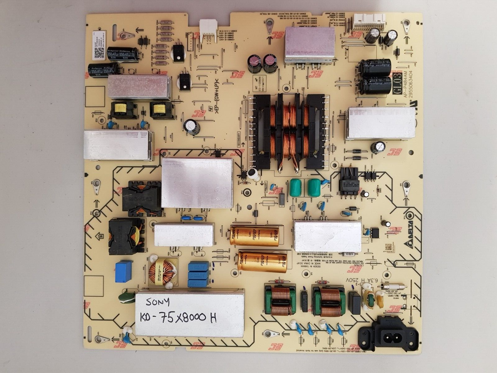 GENUINE SONY KD- 75X8000H POWER SUPPLY BOARD GL03 AP-P484AM 2955063404 100442422