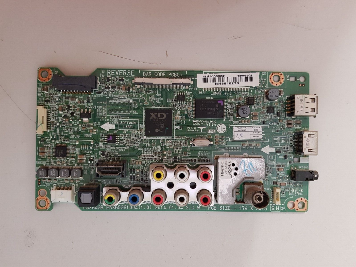 GENUINE LG 42LB5610 -TC.AAUWLJD MAIN BOARD EBU62856504 EAX65391004 1.0