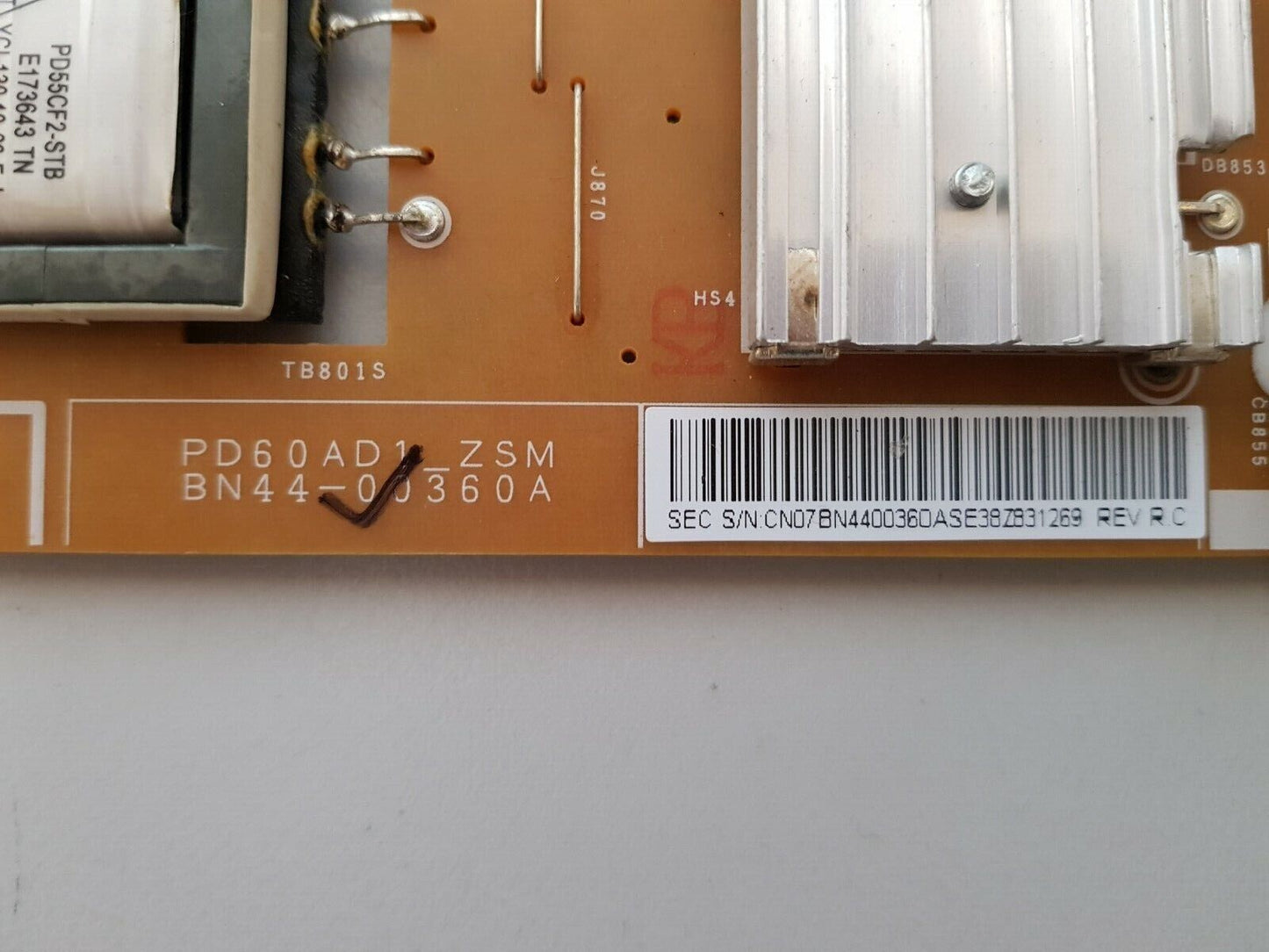 GENUINE SAMSUNG UA60C6900 POWER SUPPLY BOARD BN44-00360A PD60AD1_ZSM PSL