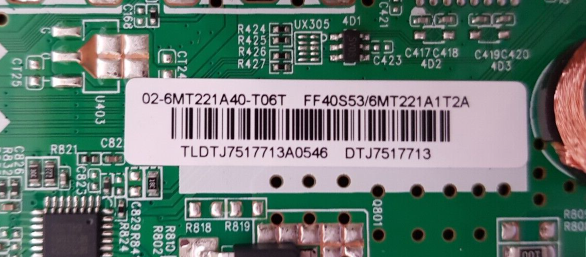 GENUINE FFALCON FF40S53 MAIN BOARD V8-T221T05-LF1V148.000481