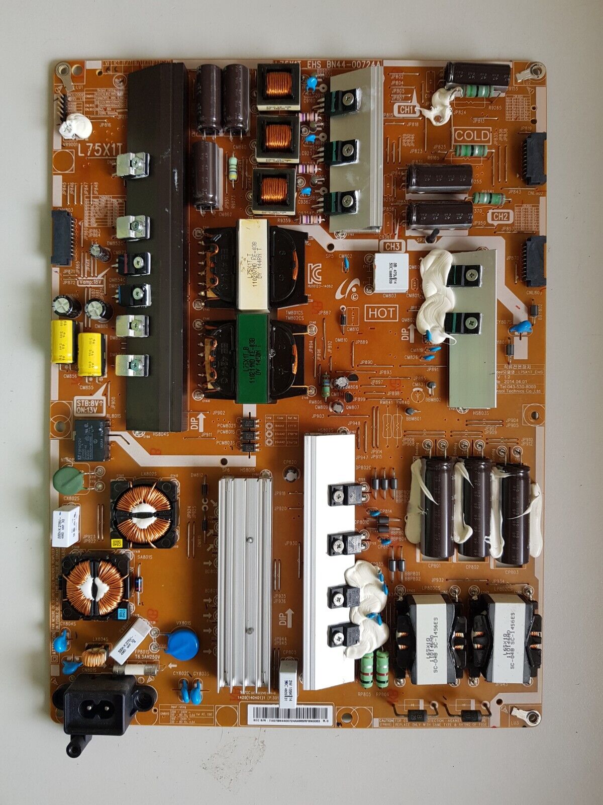 GENUINE SAMSUNG UA75H6400 POWER SUPPLY BOARD BN44-00724A L75X1T_EHS