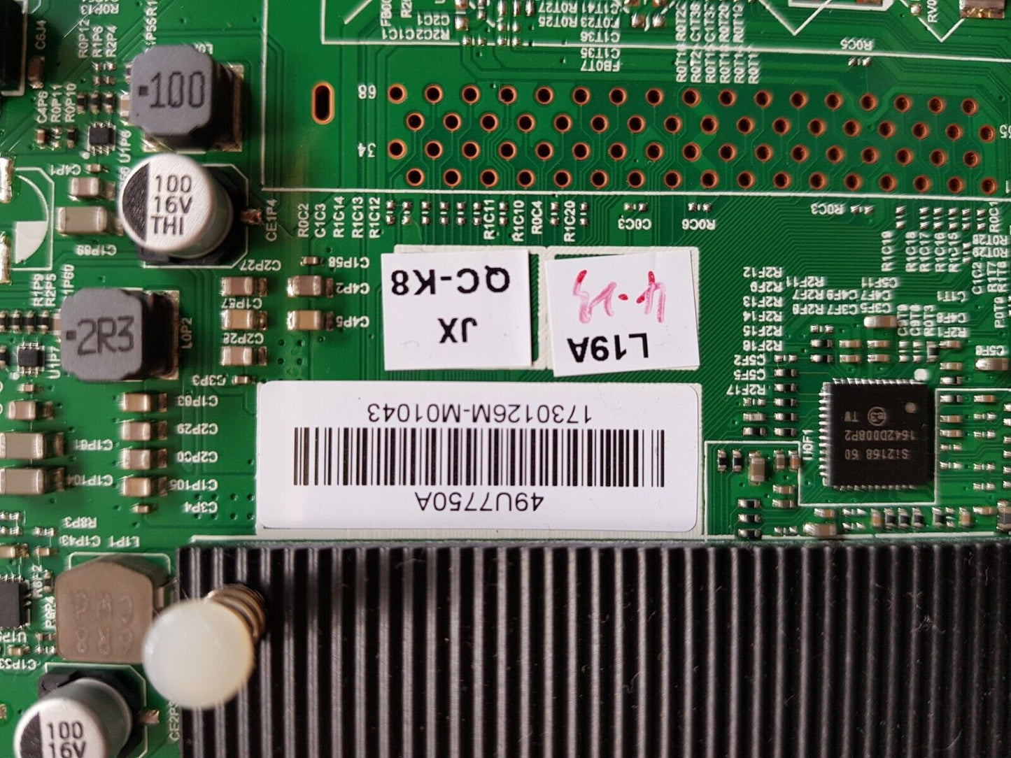 GENUINE TOSHIBA 49U7750A MAIN BOARD 5844-A9K02T-0P00