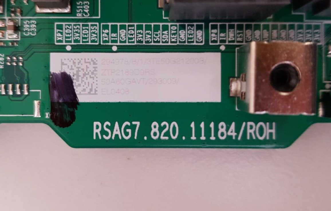 GENUINE HISENSE 50A7G MAIN BOARD RSAG7.820.11184 50A60GAVT