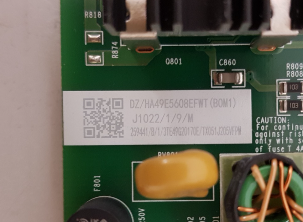 GENUINE HISENSE 49S4 MAIN BOARD RSAG7.820.9647 HA49E5608EFWT