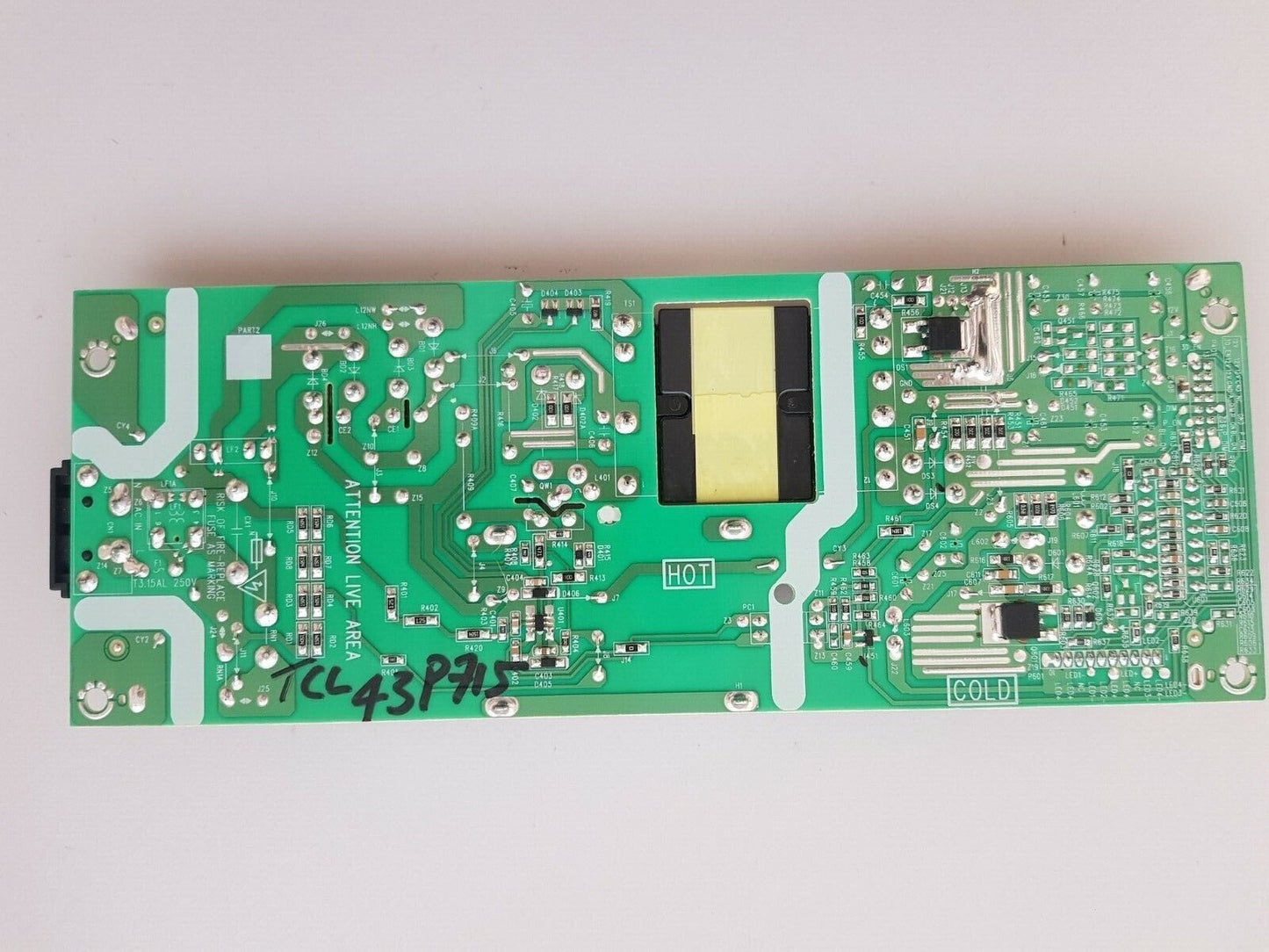 GENUINE TCL 43P715 POWER SUPPLY BOARD 08-L12NWA2-PW210AB