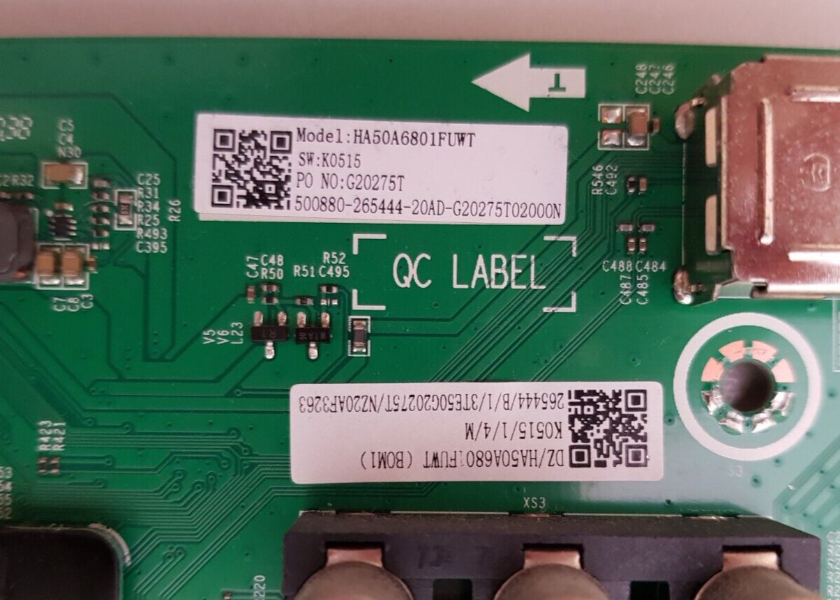 GENUINE HISENSE 50S8 MAIN BOARD RSAG7.820.9783 HA50A6801FUWT