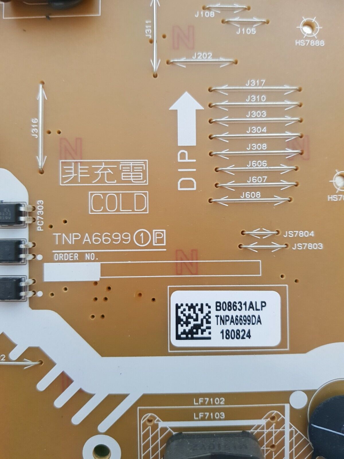 GENUINE PANASONIC TH55FX700A POWER SUPPLY BOARD TNPA6699 1(P) 180824 BO8631ALP