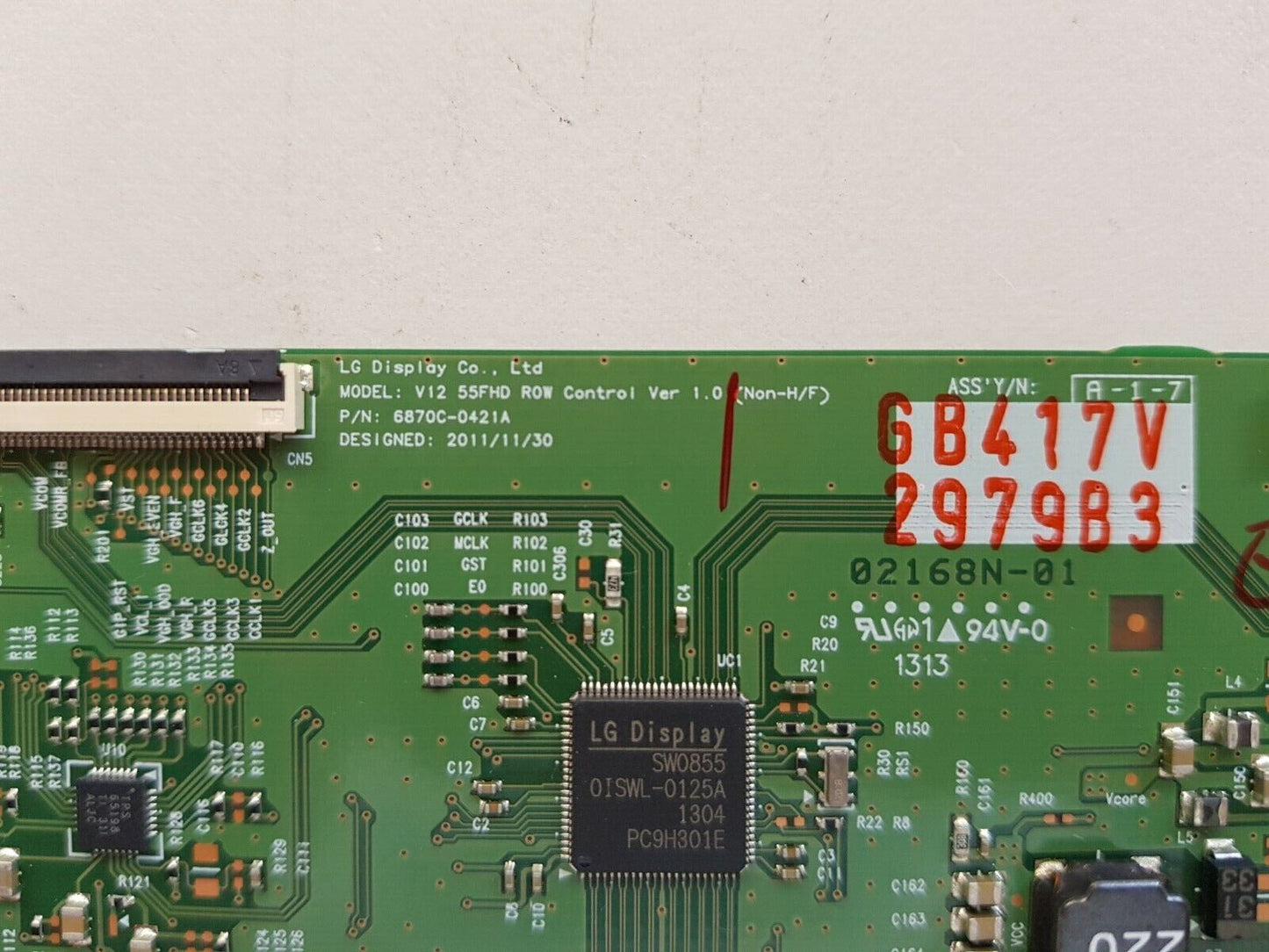 GENUINE LG 55LA5710 T-CON BOARD 6B417V-2979B3 6870C-0421A 02168N-01