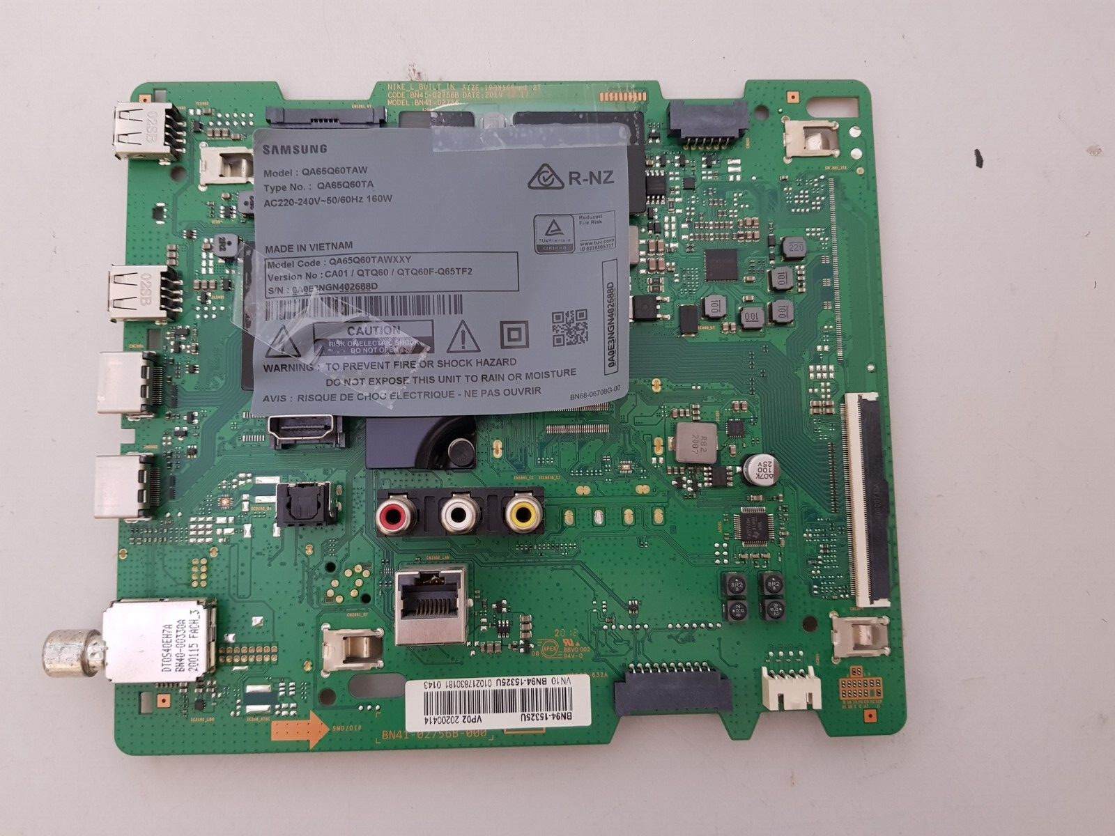 GENUINE SAMSUNG QA65Q60TAW (VER-CA01) MAIN BOARD BN94-15325U BN41-02756B