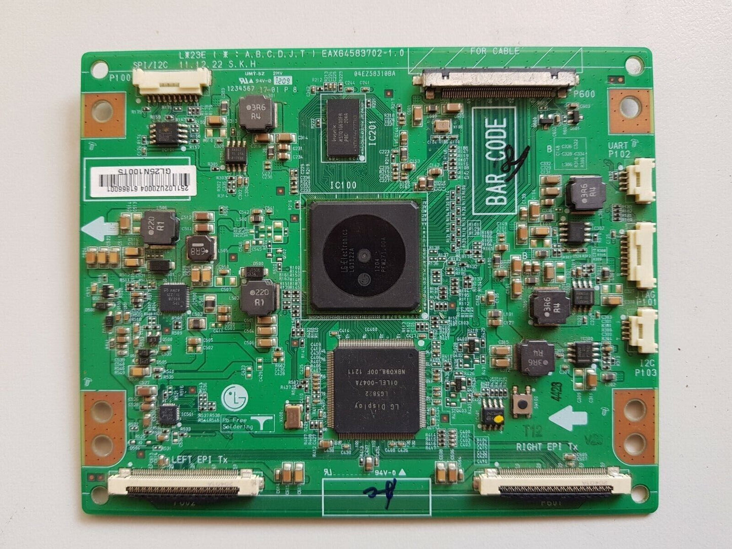 GENUINE LG 55LM8600 T-CON BOARD EAX64583702-1.0 61866001