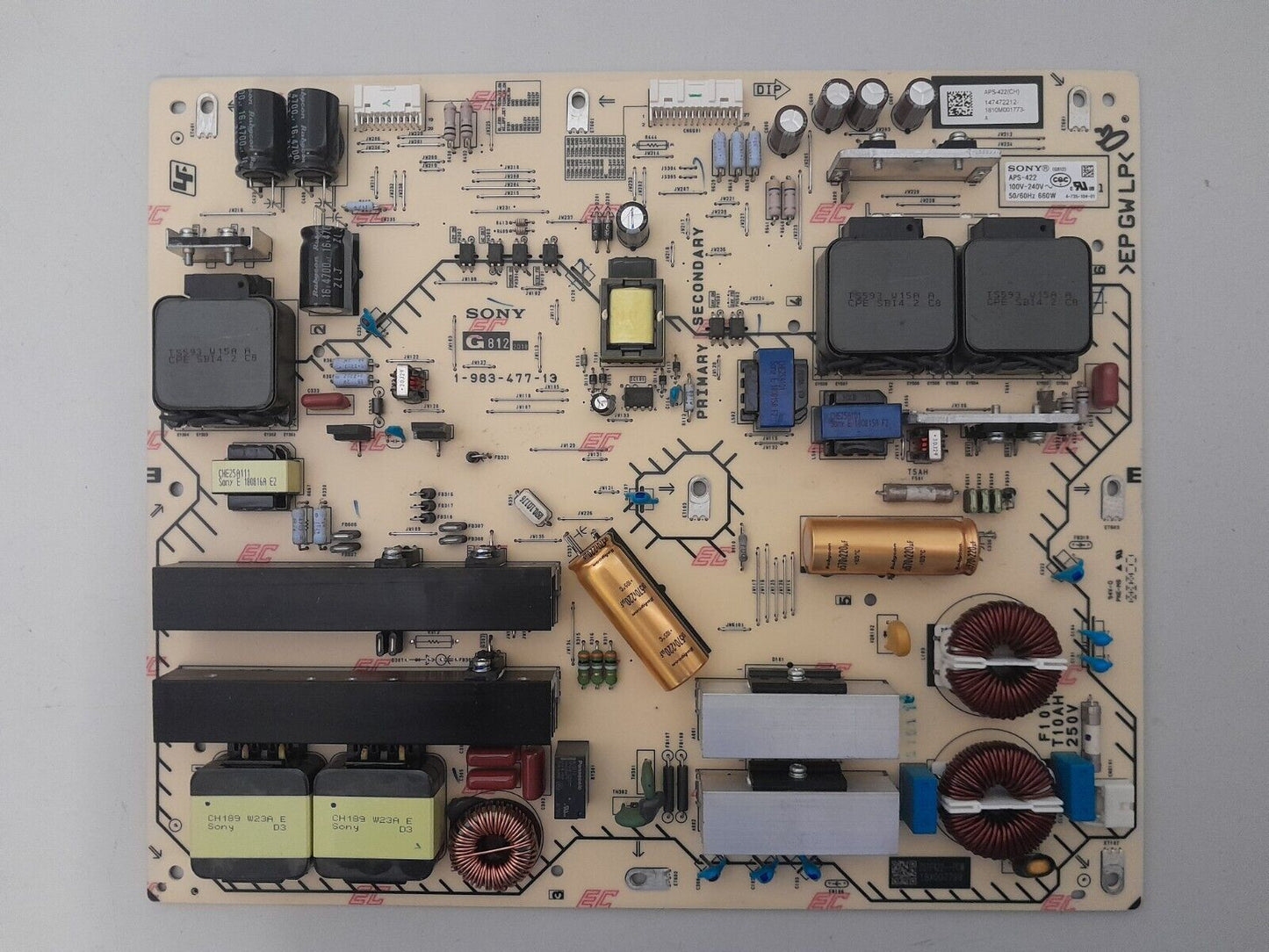GENUINE SONY KD 55A8F POWER SUPPLY BOARD G812 APS-422 147472212 1-983-477-13