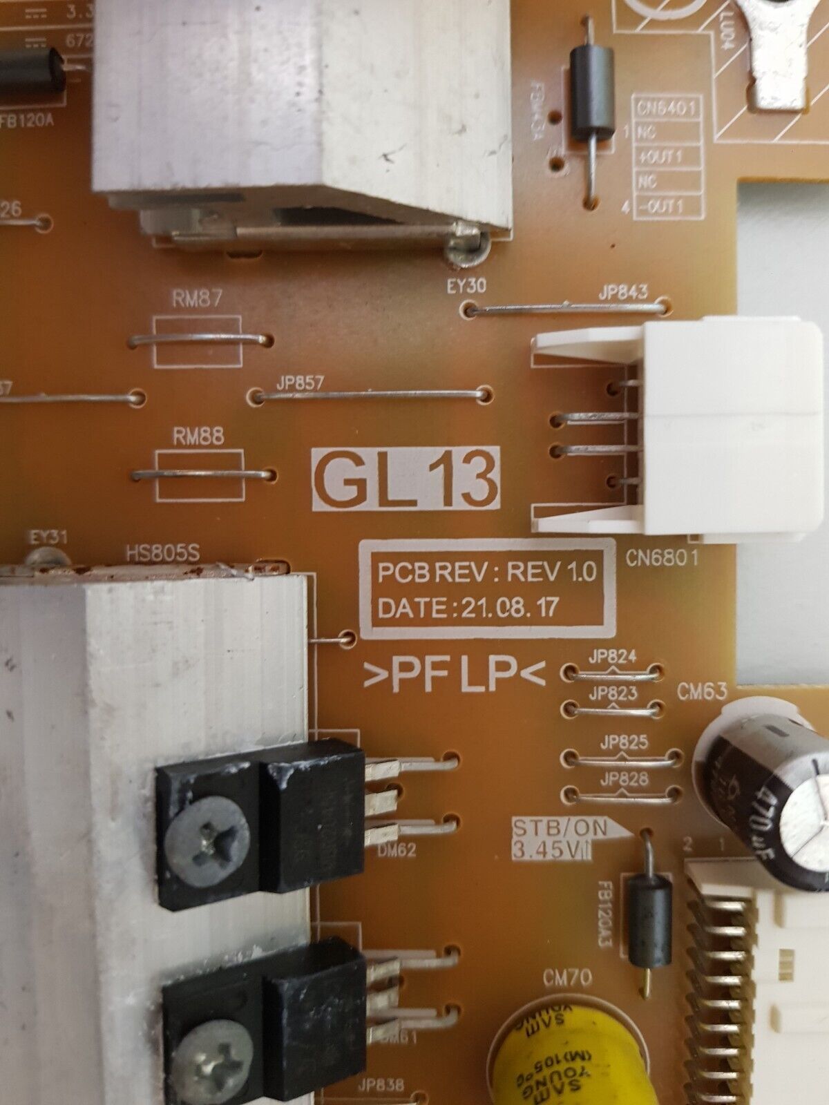 GENUINE SONY KD- 55X80K POWER SUPPLY BOARD GL13P-SM20 1-009-801-21