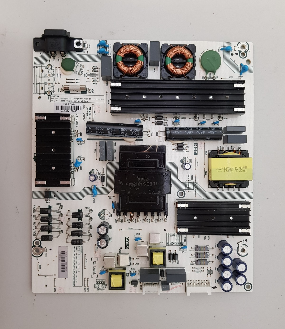 GENUINE HISENSE 70S5 POWER SUPPLY BOARD RSAG7.820.9701 HLL-5868WA 262075